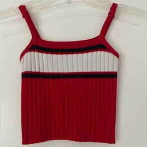 H&M red cropped tank top